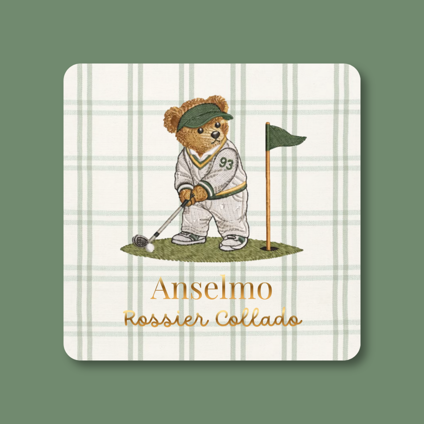 Tarjeta Oso Golfista