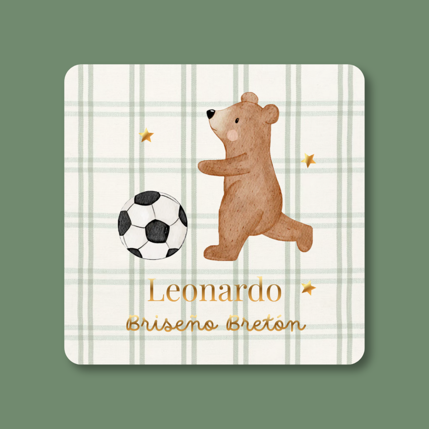 Tarjeta Oso Futbolista