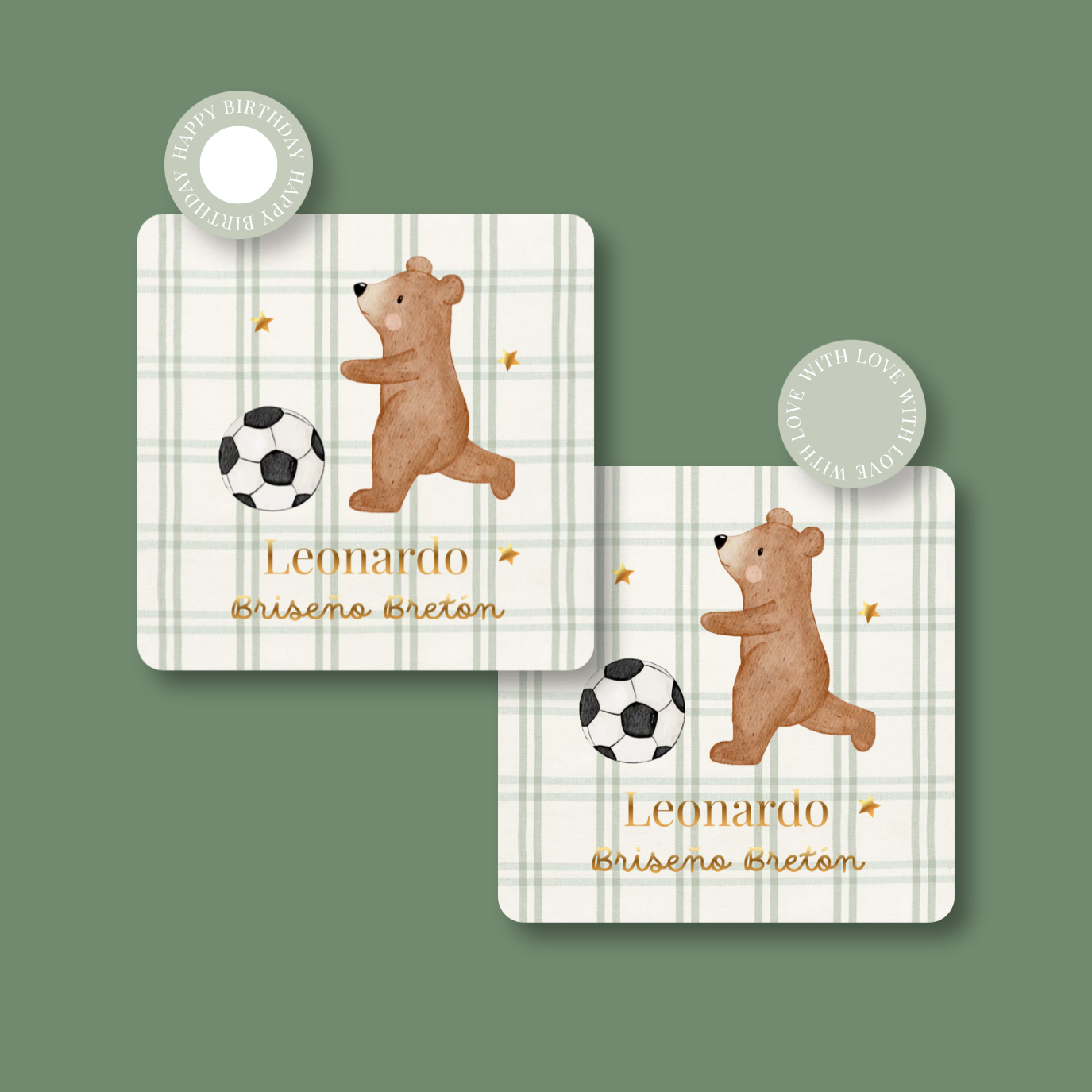 Tarjeta Oso Futbolista